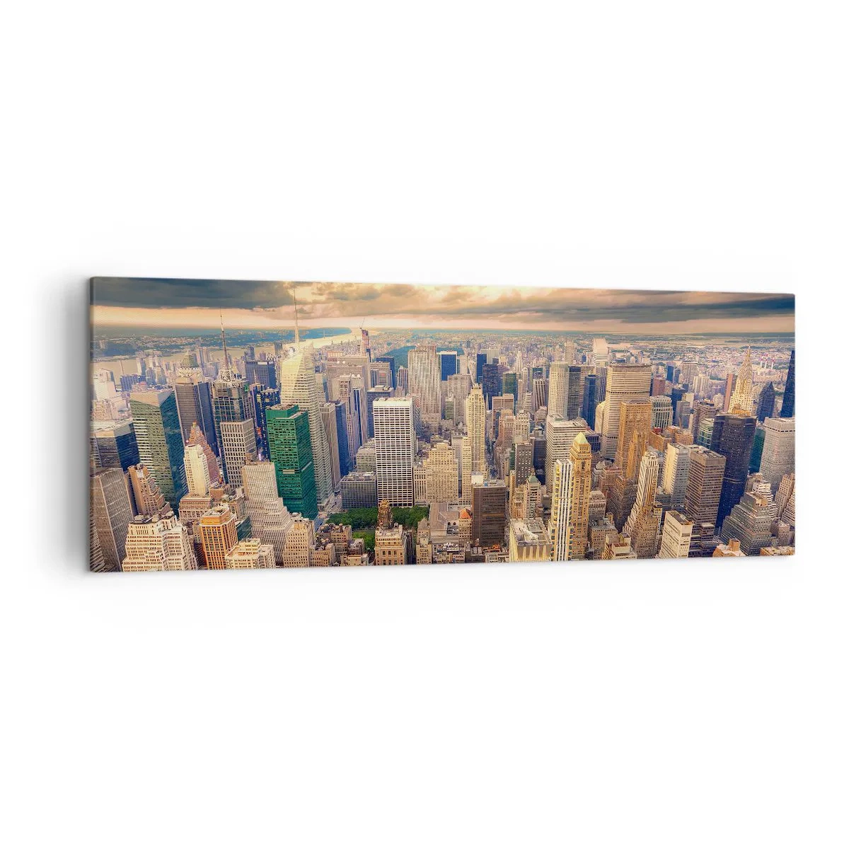 Canvas picture - Metropolis in Gold - 140x50 cm