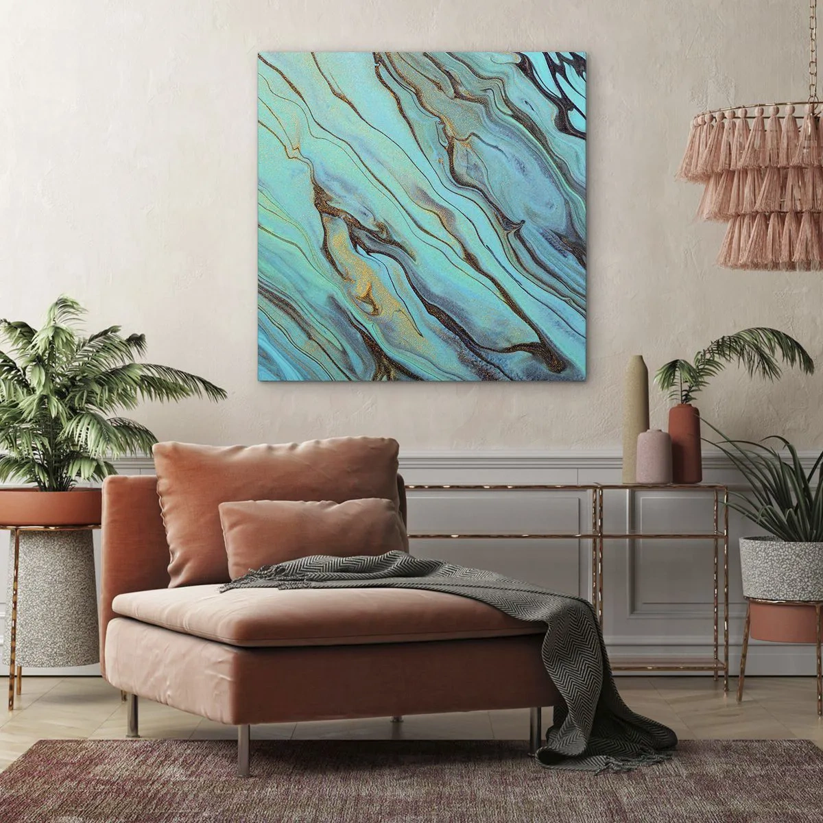 Canvas picture - Turquoise Tide - 70x70 cm