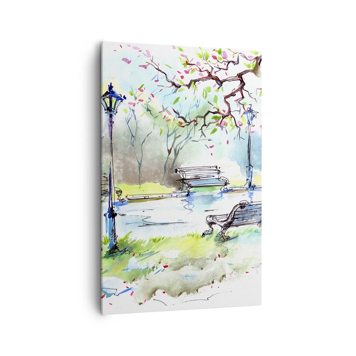 Canvas picture - Charm of Park Silence - 80x120 cm