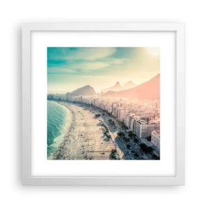 Poster in white frmae - Eternal Holiday in Rio - 30x30 cm