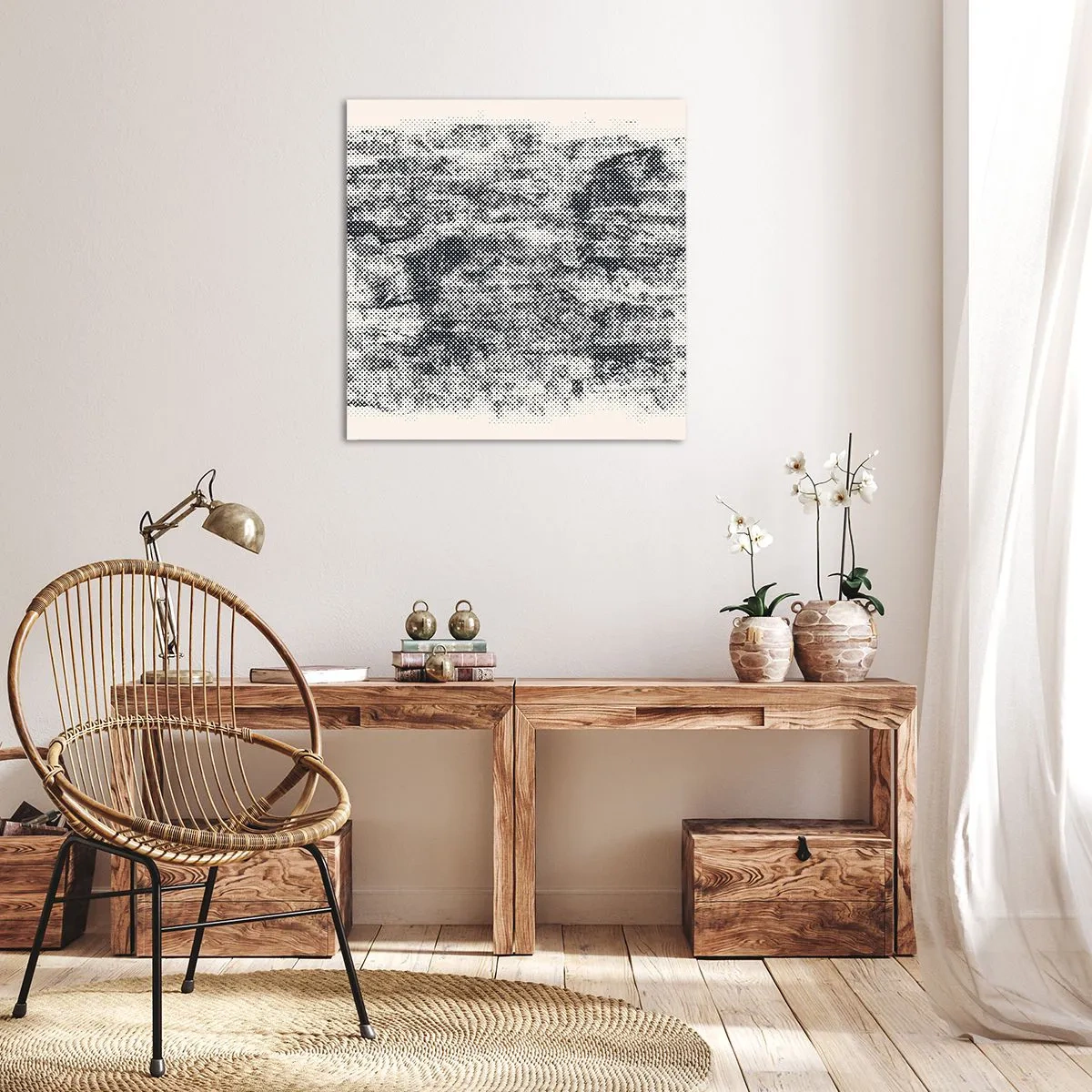 Canvas picture - Foggy Composition - 70x70 cm