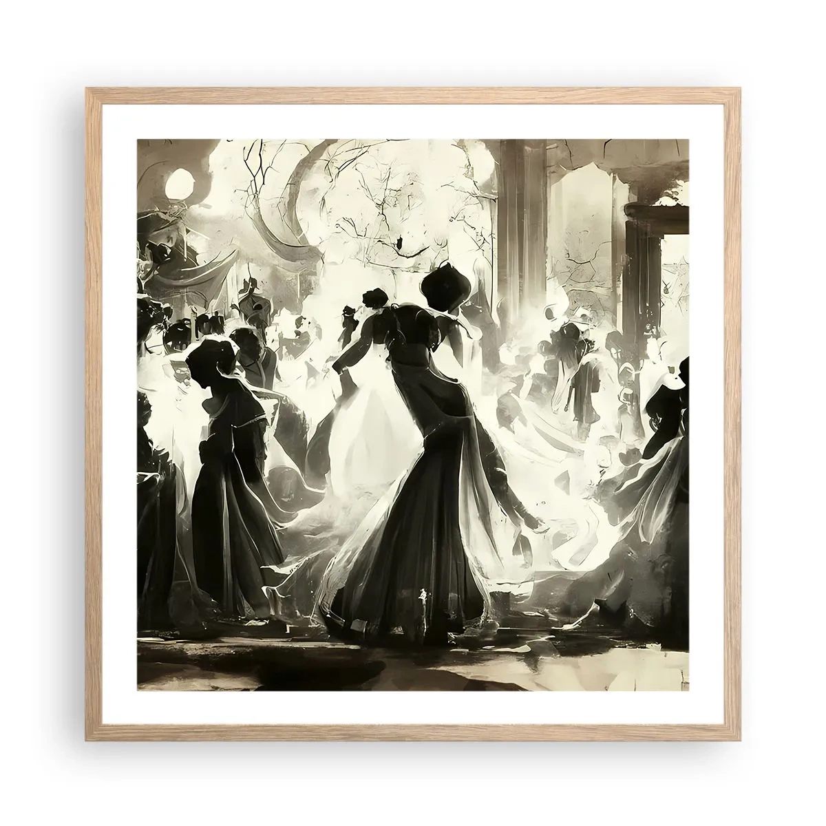Poster in light oak frame - Big Masquerade - 60x60 cm