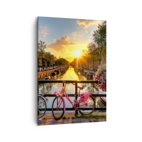 Canvas picture - Spring Morning in Amsterdam - 50x70 cm