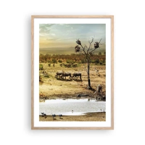 Poster in light oak frame - There Is a River that Flows from Eden - 50x70 cm