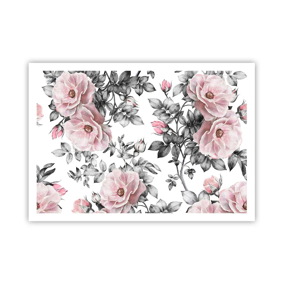 Poster - Getting Lost in Rose Flowers - 100x70 cm