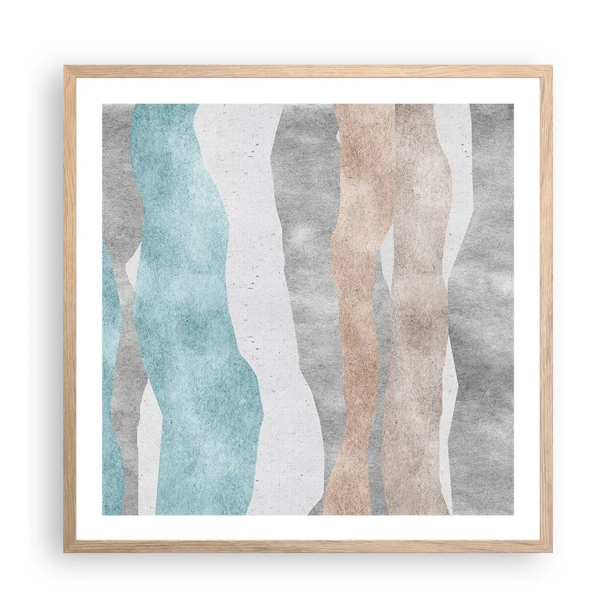 Poster in light oak frame - Study of Continuity - 60x60 cm