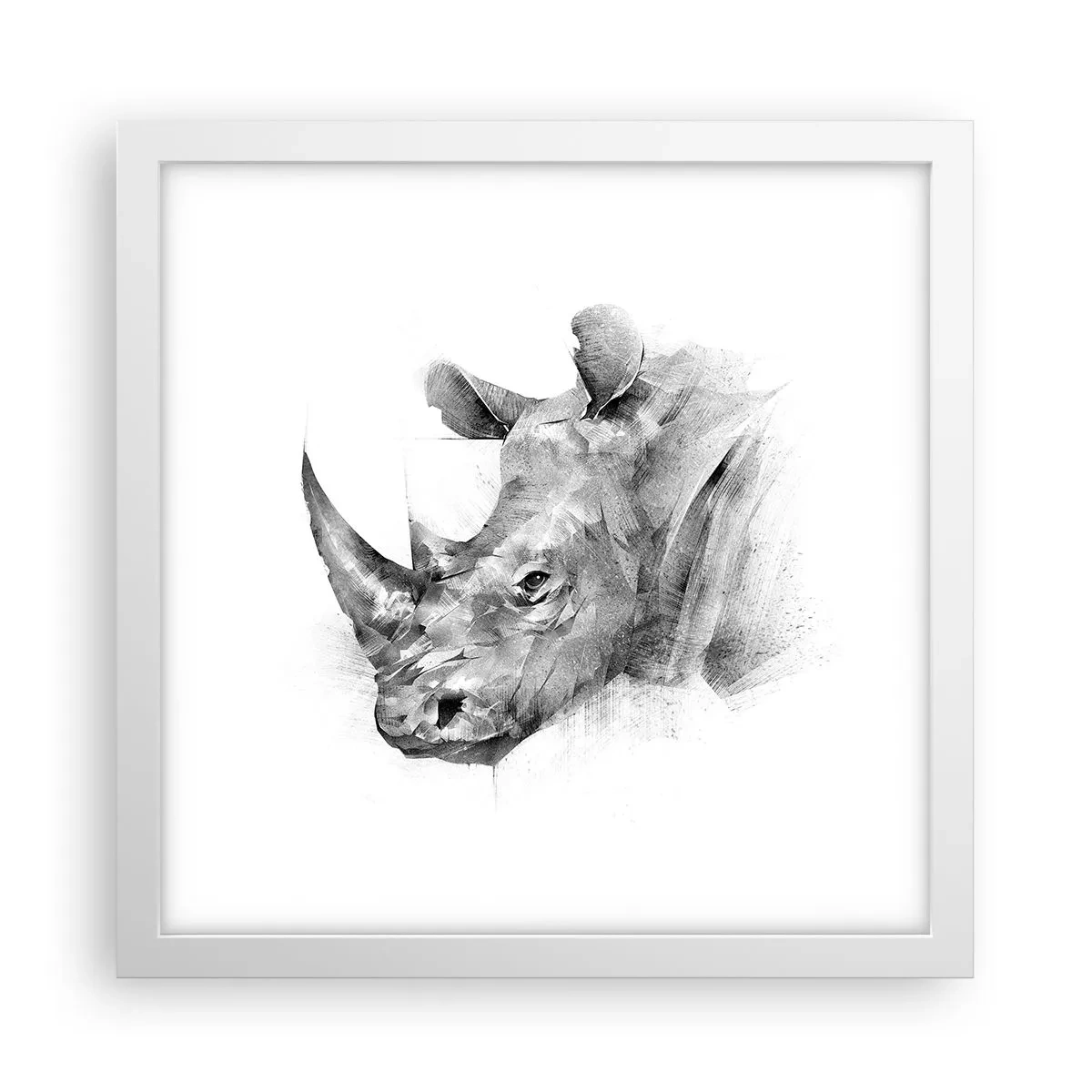 Poster in white frmae - African Portrait - 30x30 cm