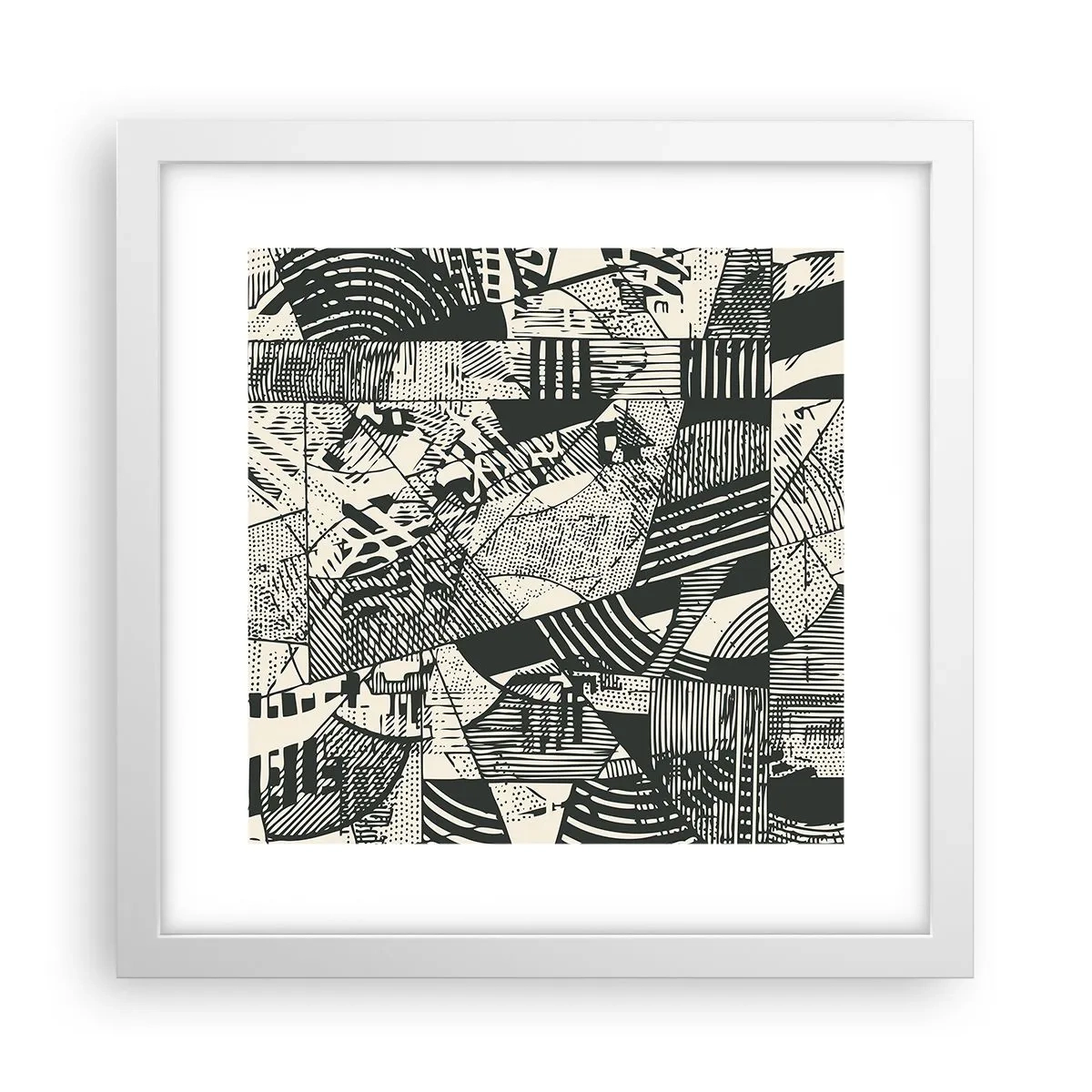 Poster in white frmae - Dynamics of Contemporaneity - 30x30 cm