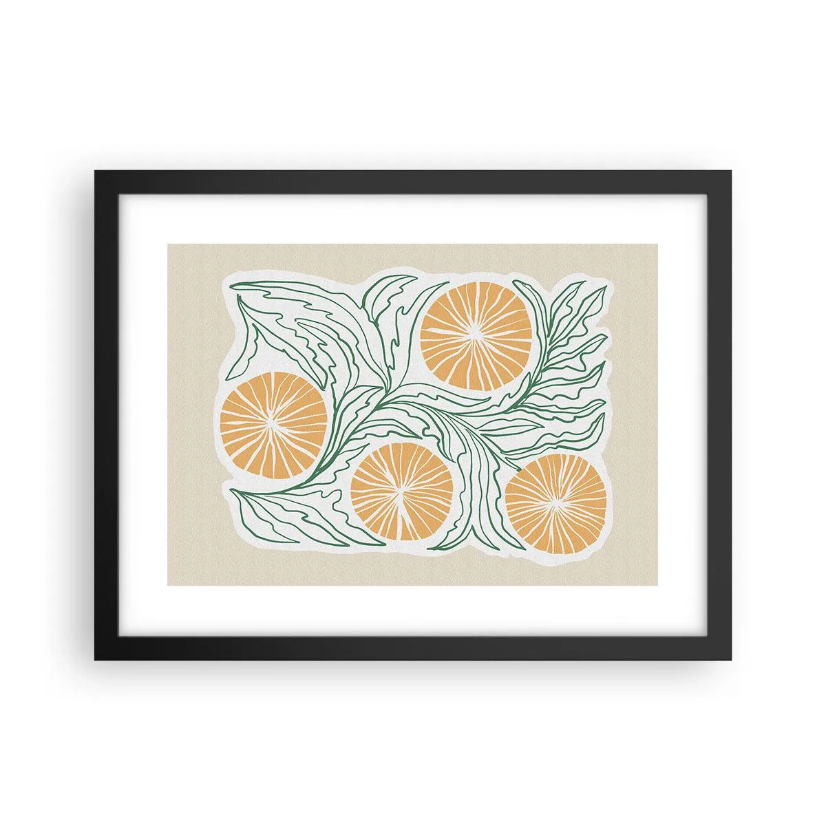 Poster in black frame - Ethnic with an Abstract Note - 40x30 cm