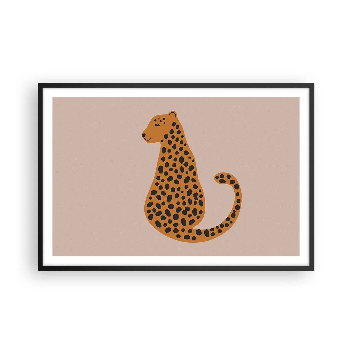 Poster in black frame - Leopard Print Is Fashionable - 91x61 cm