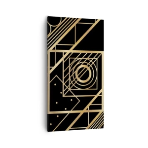 Canvas picture - Golden Geometry - 55x100 cm