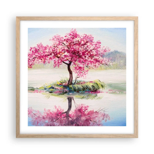 Poster in light oak frame - Spring Holiday - 50x50 cm