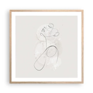 Poster in light oak frame - Spiral of Beauty - 60x60 cm
