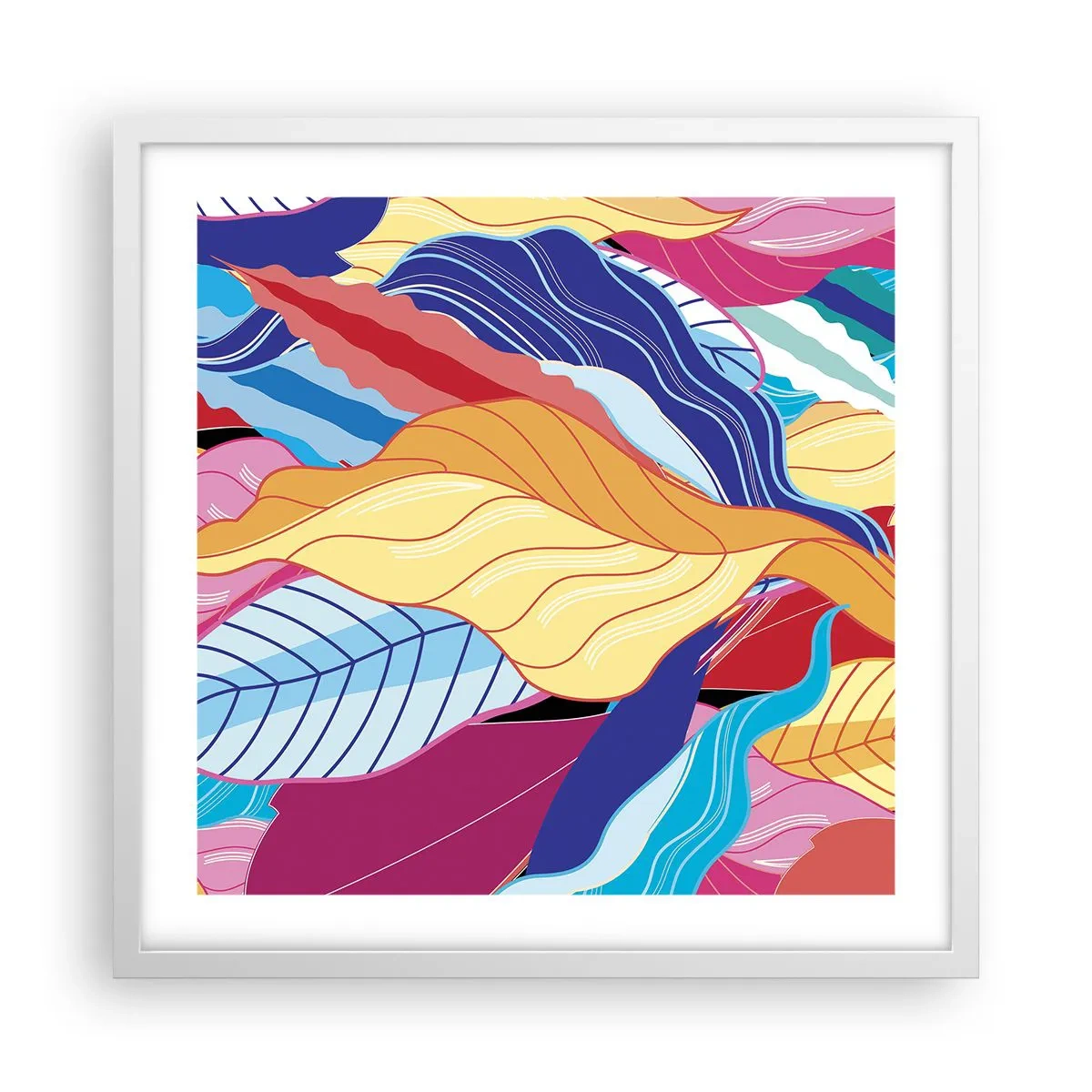 Poster in white frmae - Queen of Mess - 50x50 cm