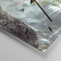 Clock face with lines