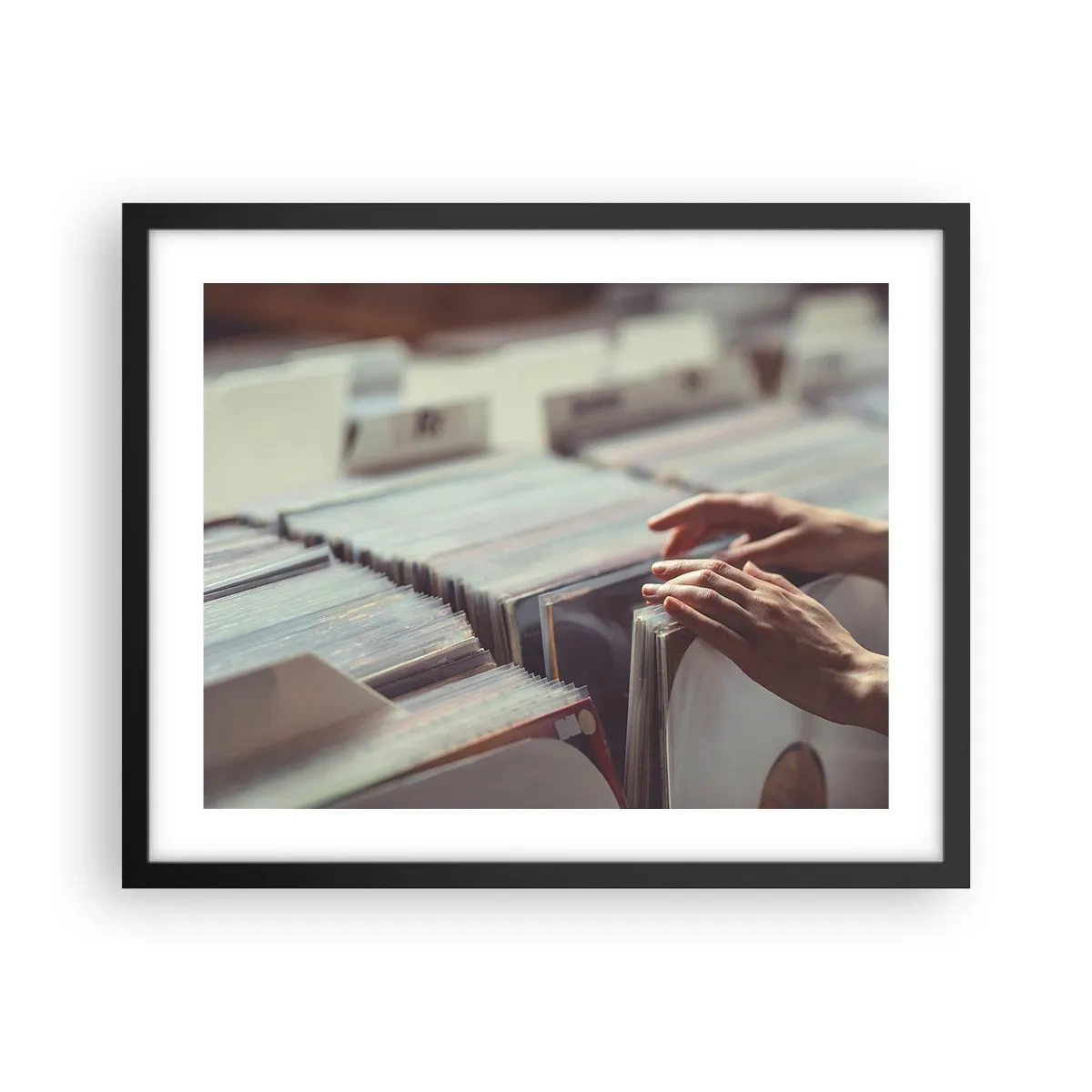 Poster in black frame - In Search of Good Vibes - 50x40 cm