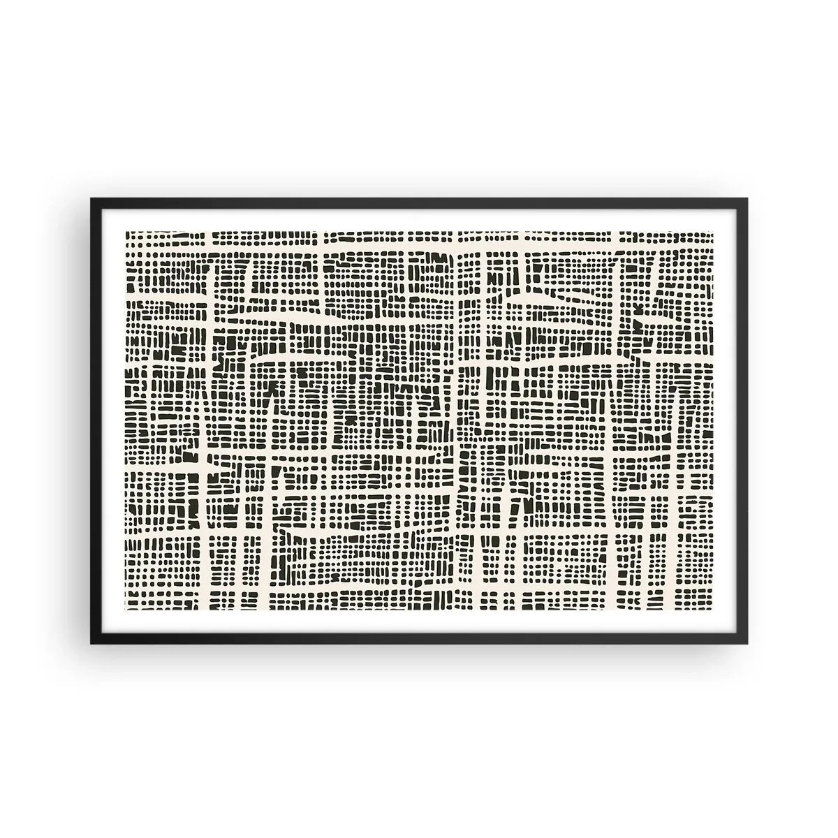 Poster in black frame - Woven Composition - 91x61 cm