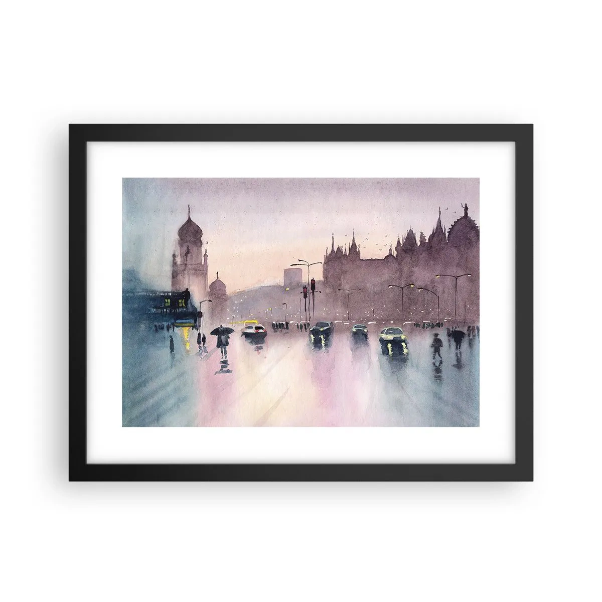 Poster in black frame - In a Rainy Fog - 40x30 cm
