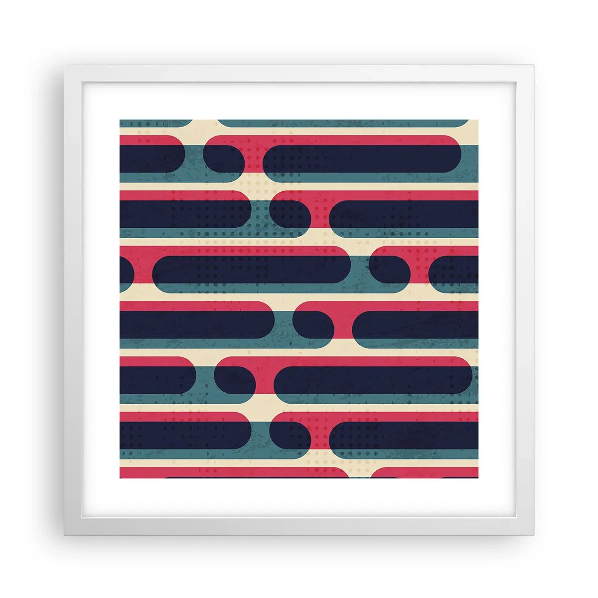 Poster in white frmae - Inwards and Forwards - 40x40 cm