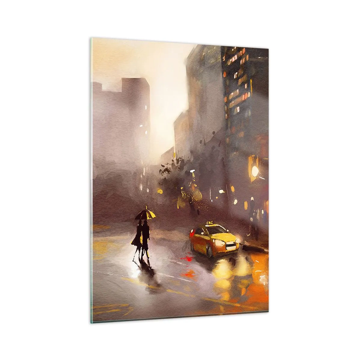 Glass picture - In New York Lights - 50x70 cm