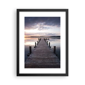 Poster in black frame - Quiet Border of Night and Day - 30x40 cm