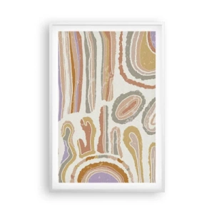 Poster in white frmae - Colourful Cross-Sections - 61x91 cm
