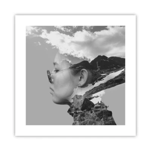 Poster - Cloudy Portrait - 40x40 cm