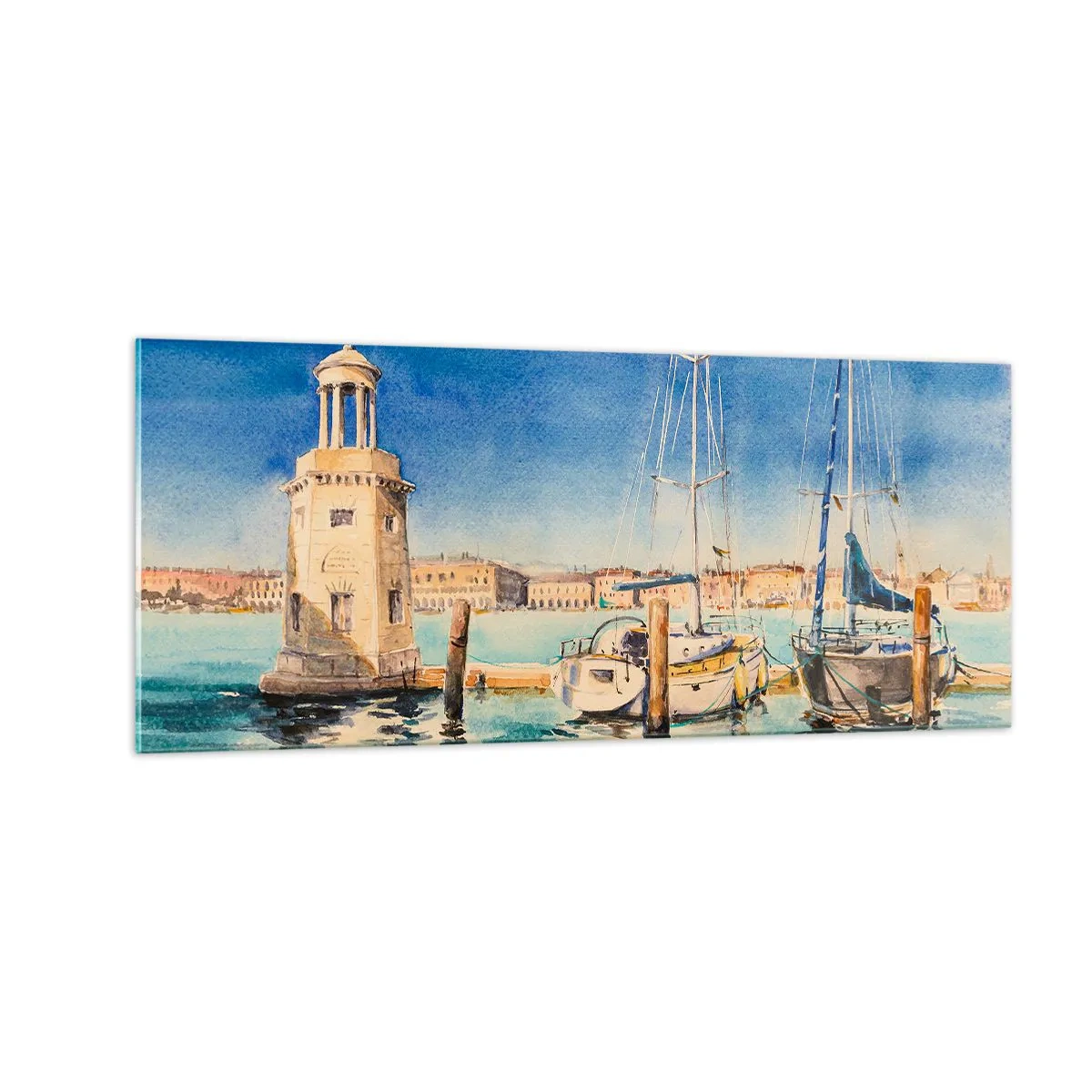 Glass picture - Sunny Lagoon - 100x40 cm