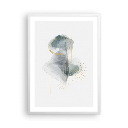 Poster in white frmae - On the Relationships of Grey and Gold - 50x70 cm