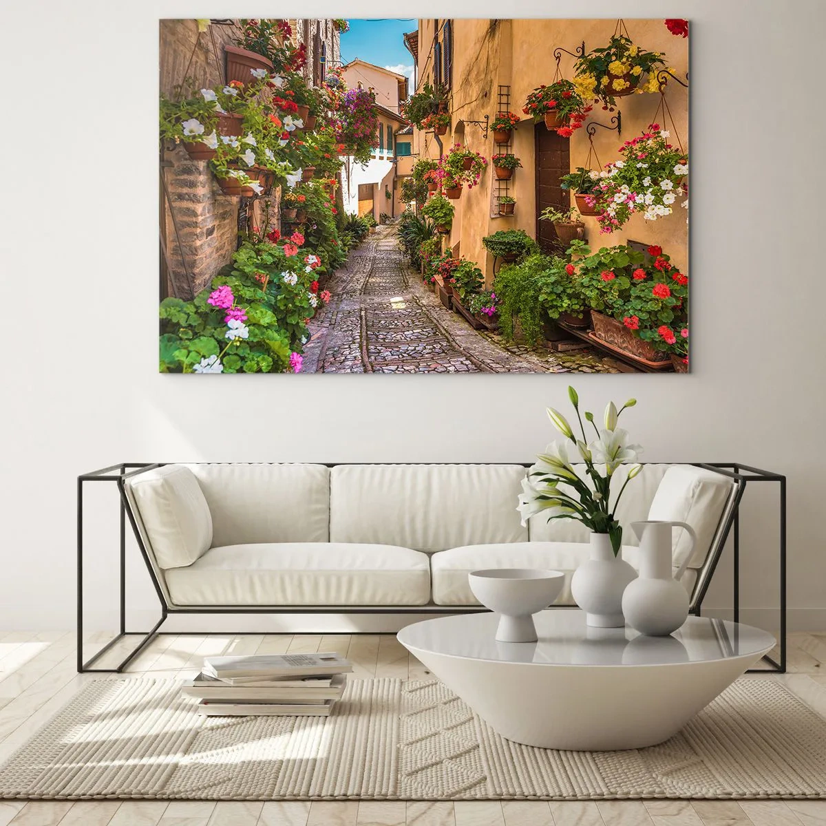 Glass picture - Italian Back Street - 100x70 cm