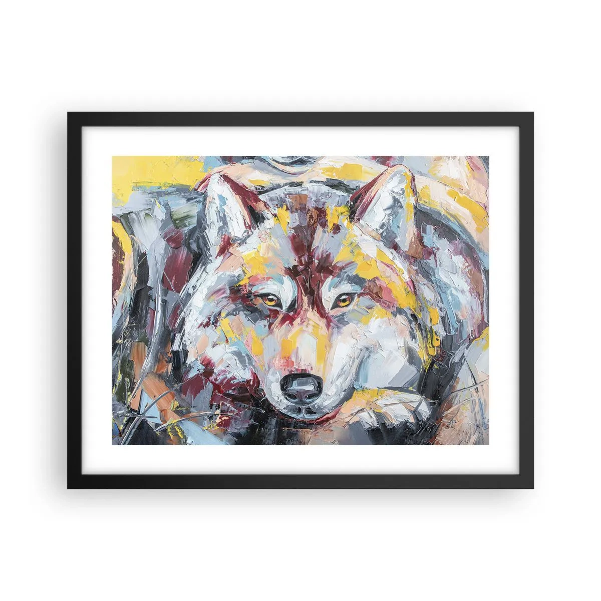Poster in black frame - Wolf Eyes - 50x40 cm