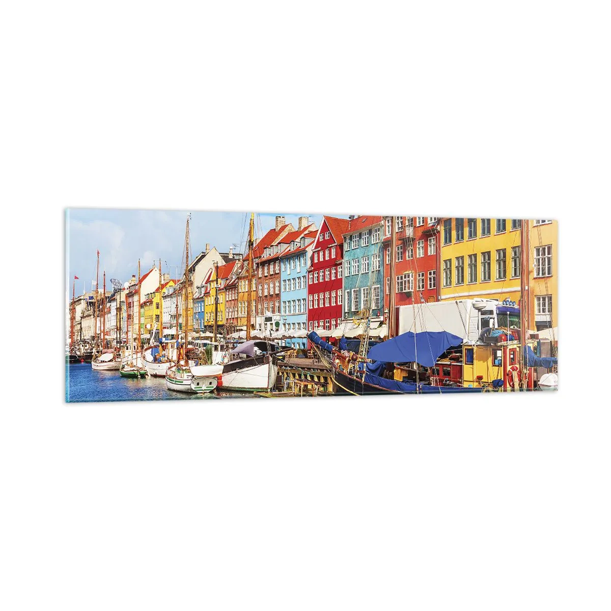 Glass picture - Joyful Coast - 90x30 cm