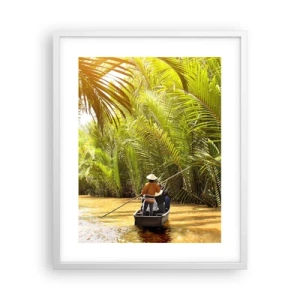 Poster in white frmae - Through a Palm Ravine - 40x50 cm