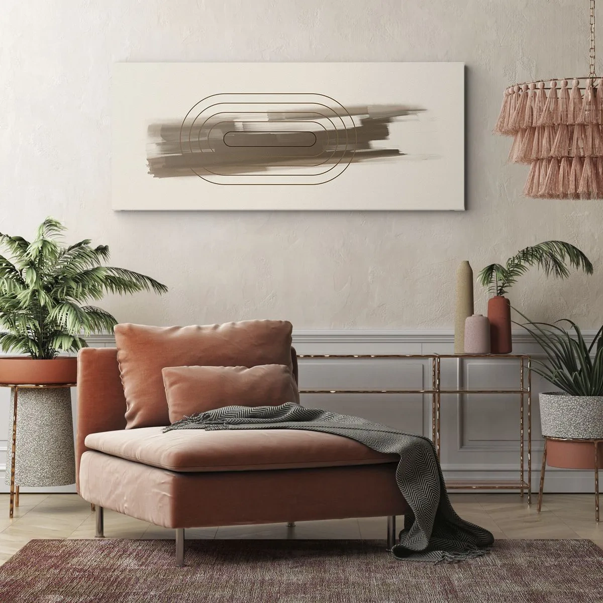 Canvas picture - Blast of Grey - 120x50 cm