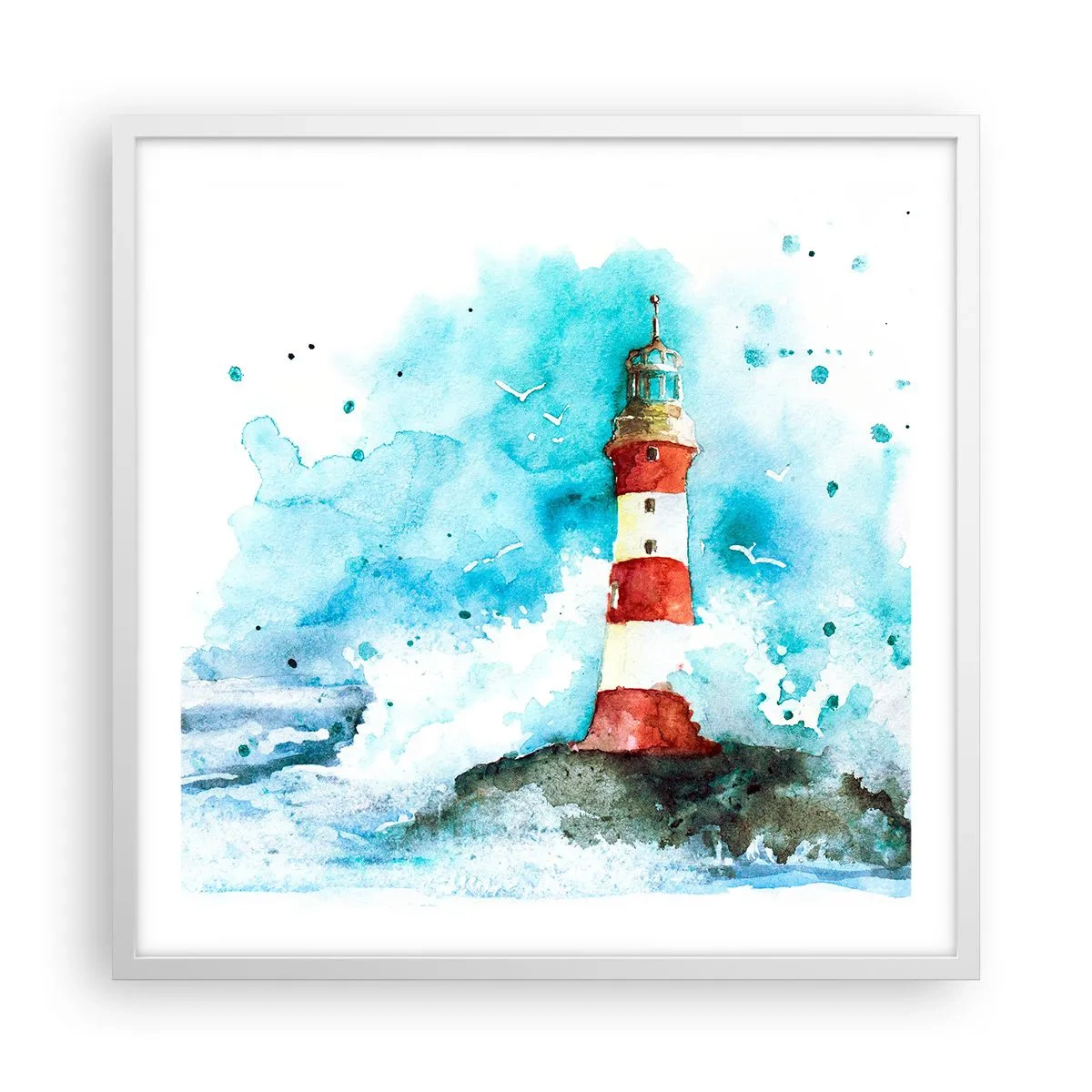 Poster in white frmae - Unity of Elements - 60x60 cm