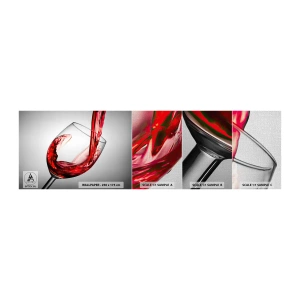 Photo Wallpaper Sample Premium Canvas - Colour - Movement - Sound - Wine glass, Red wine, Gastronomy - 100x30 cm