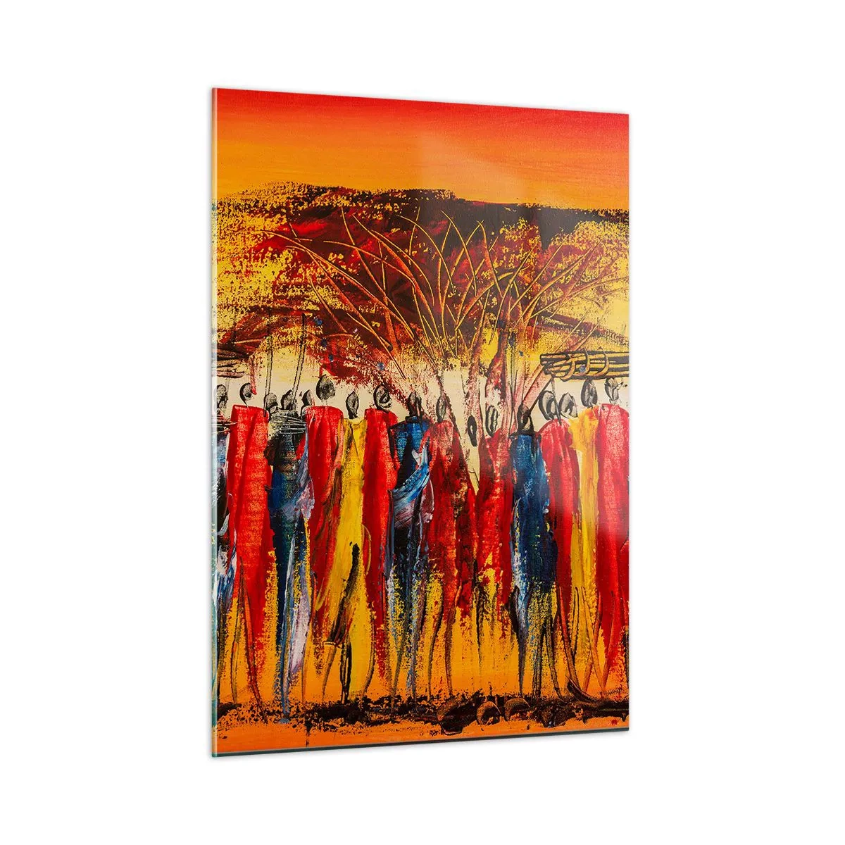 Glass picture - Marching in the Rhythm of Tam-tam - 50x70 cm