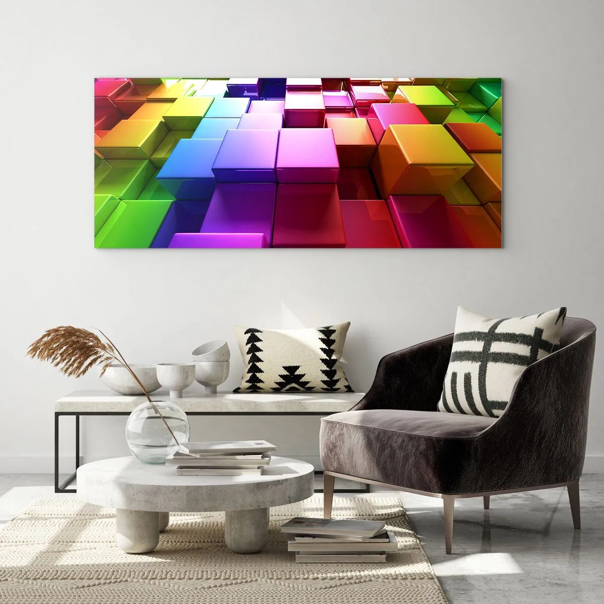 Glass picture - Optical Harmony - 160x50 cm