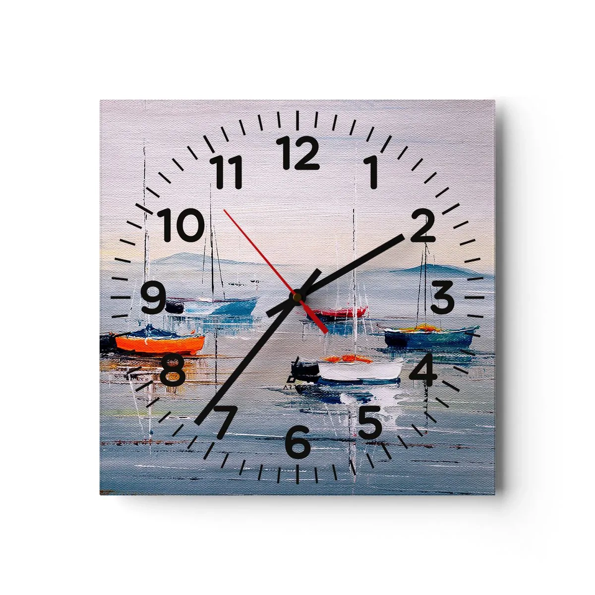 Wall clock - Clock on glass - Deserved Rest - 40x40 cm