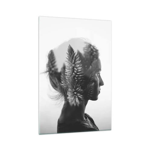 Glass picture - Lady from a Pinewood Forest - 70x100 cm