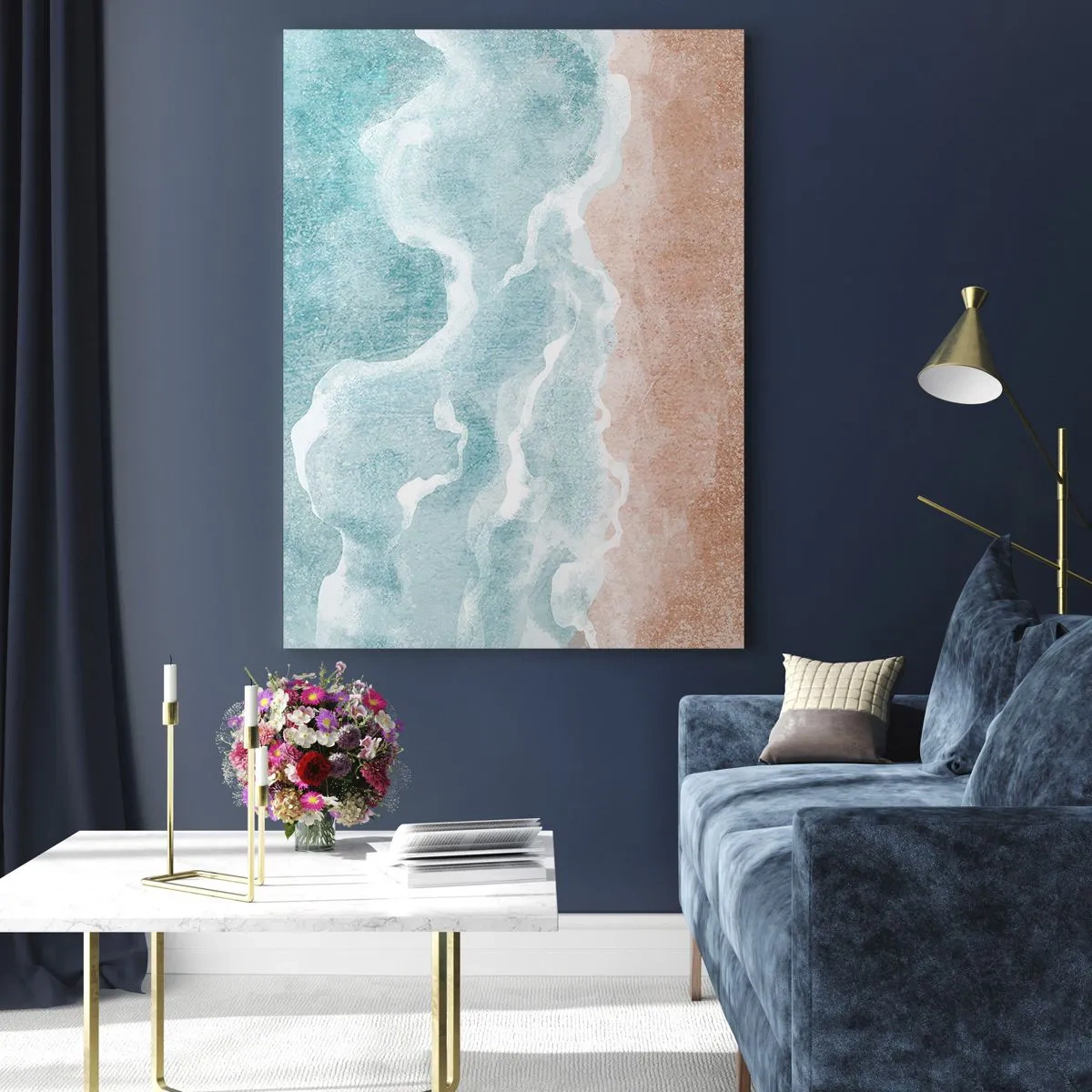 Glass picture - Cloudy Abstract - 70x100 cm