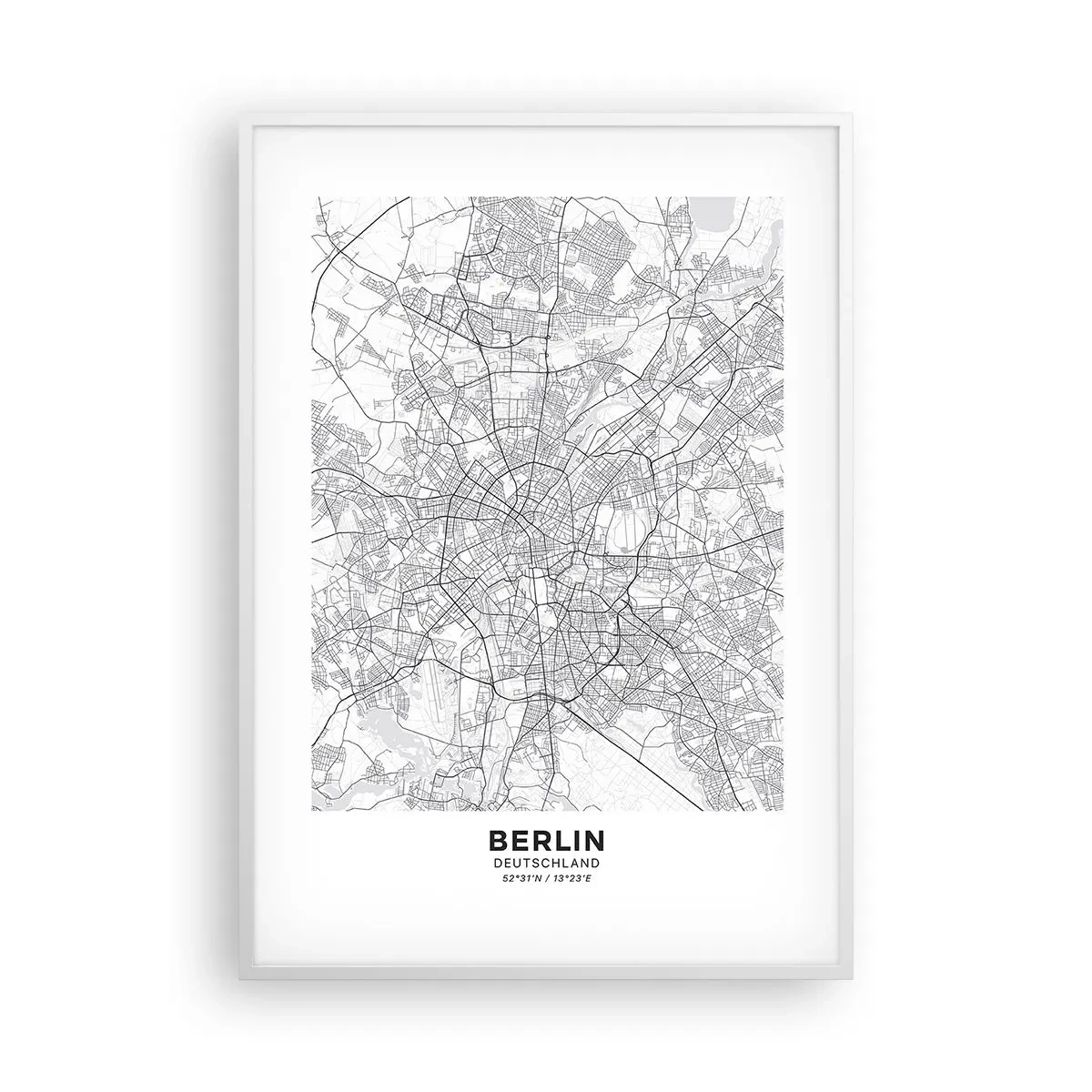 Poster in white frmae - Flower of Berlin - 70x100 cm