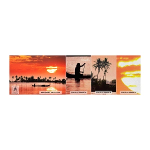 Photo Wallpaper Sample Premium Canvas - Peace of the Tropics at Sunset - Landscape, India, Sunset - 100x30 cm