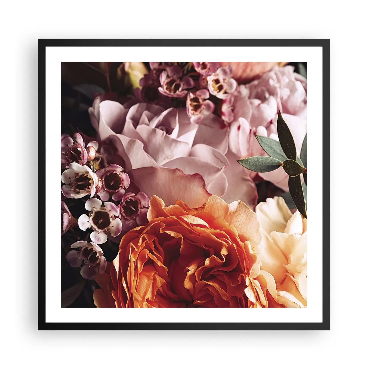 Poster in black frame - Wrapped by Beauty - 60x60 cm