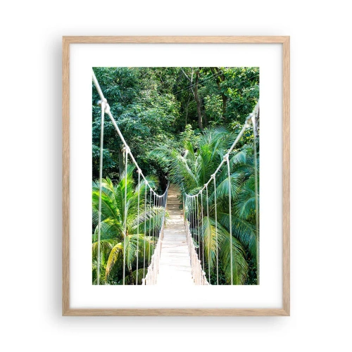 Poster in light oak frame - Welcome to the Jungle! - 40x50 cm