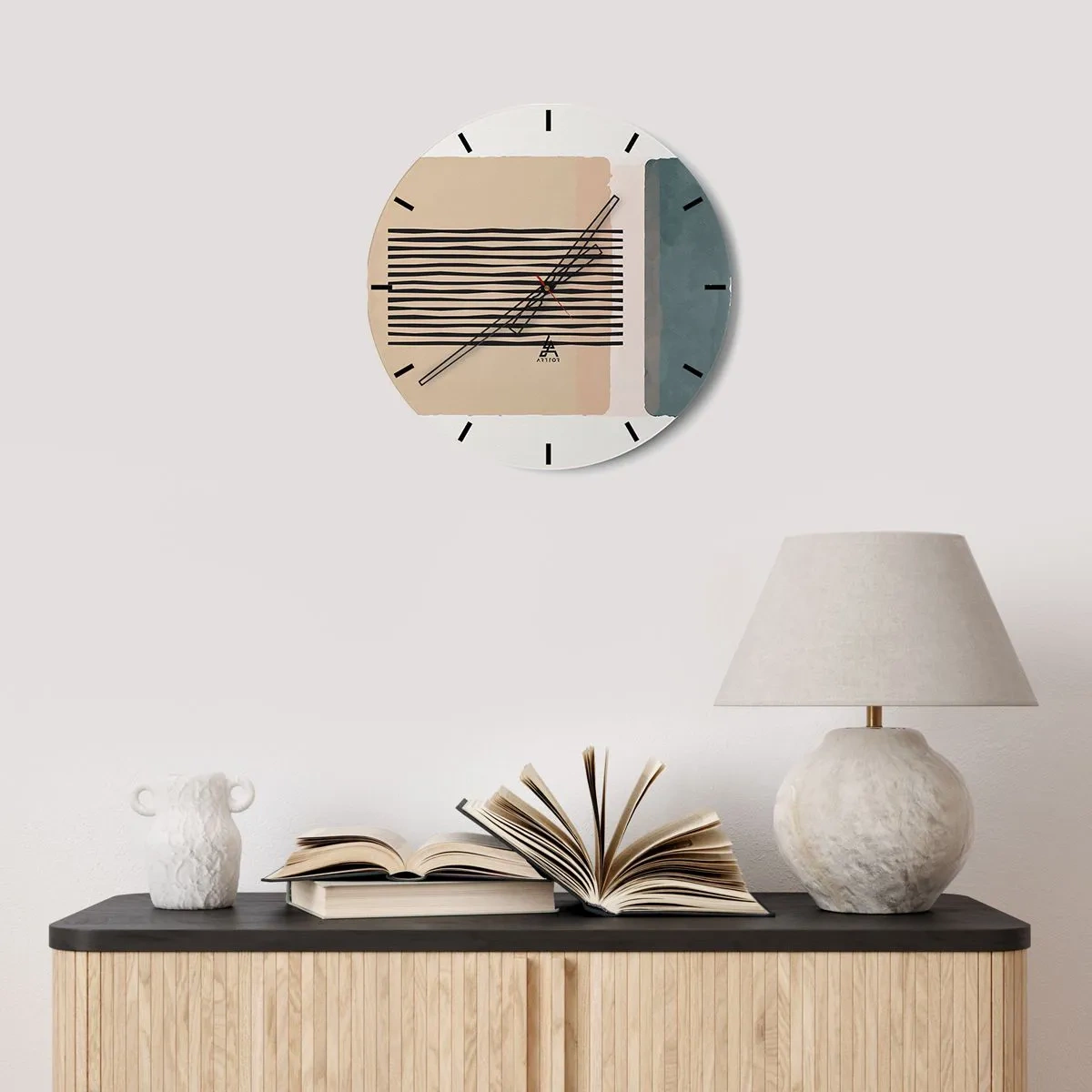 Wall clock - Clock on glass - All in Order - 40x40 cm