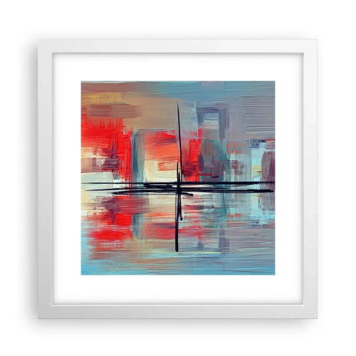 Poster in white frmae - Landscape in a foreign Dimension - 30x30 cm