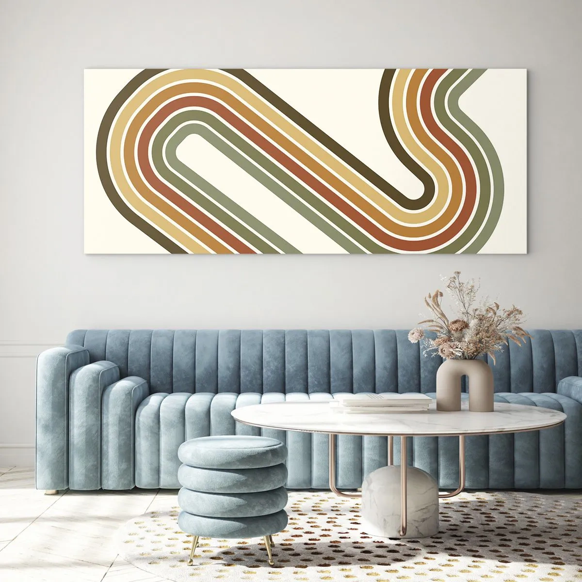 Glass picture - Zigzaging towards the Goal - 100x40 cm