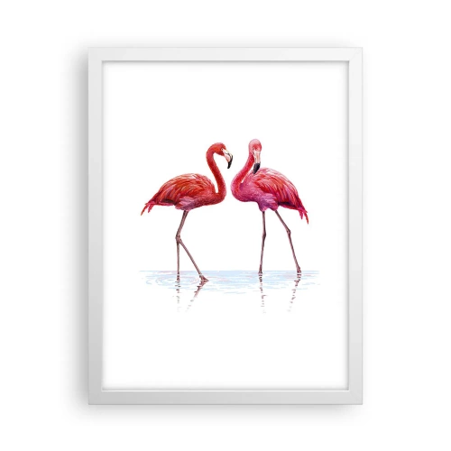 Poster in white frmae - Pink Rendezvous - 30x40 cm