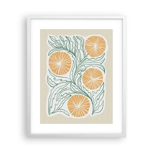 Poster in white frmae - Ethnic with an Abstract Note - 40x50 cm